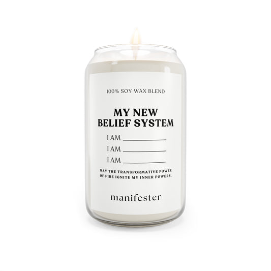 BELIEF SYSTEM Fill-In-The-Blank Candle 16oz